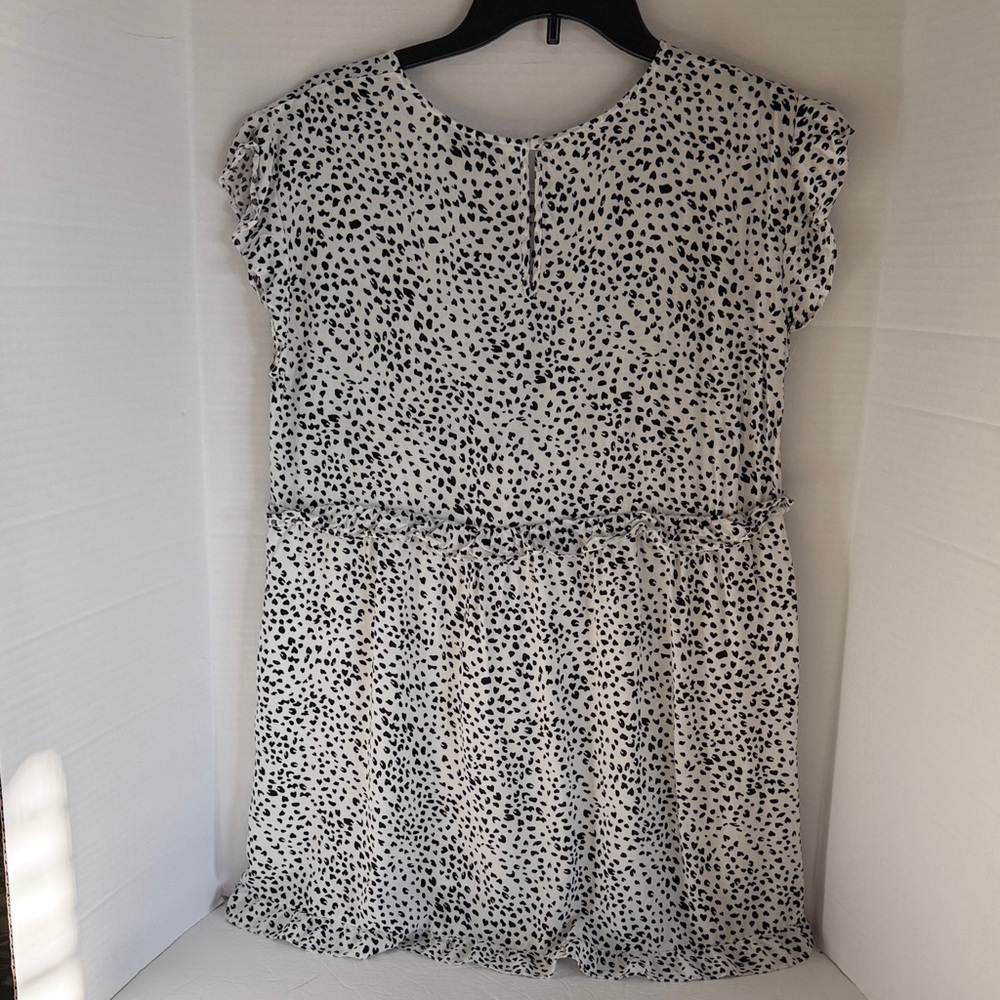 GILLI Women's Black and White cheetah print mini dress size Large - Picture 2 of 10